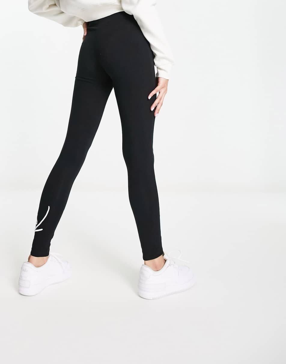 Karl Kani OG Velvet Flared Leggings In Black