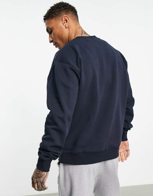 Karl Kani★ OS CREW バックロゴ スウェット Karl Kani crew neck logo sweatshirt in grey marl | ASOS