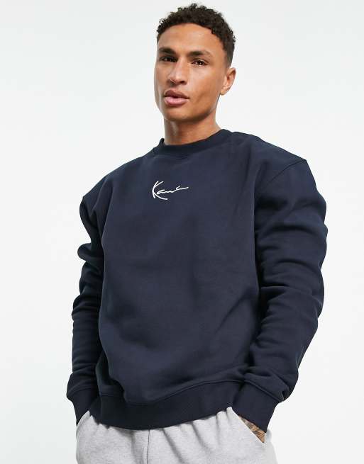 Karl Kani signature logo crew sweatshirt in navy