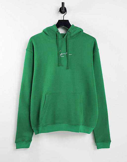 Karl Kani signature logo hoodie in green 