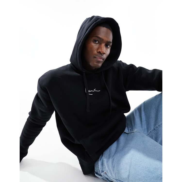 Karl Kani signature logo pullover hoodie in black