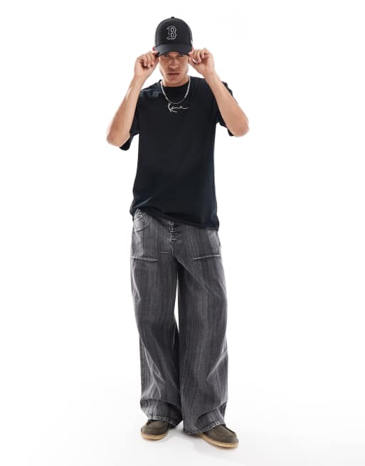 Karl Kani signature logo t-shirt in black, 3 of 4
