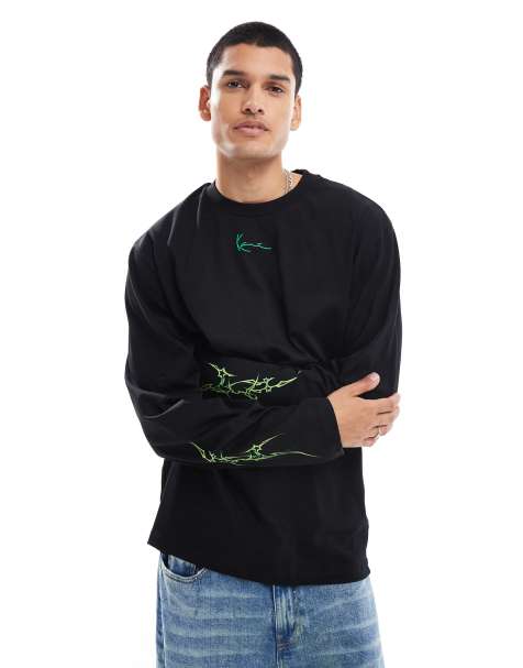 Karl Kani signature long sleeve t-shirt in black - view 1