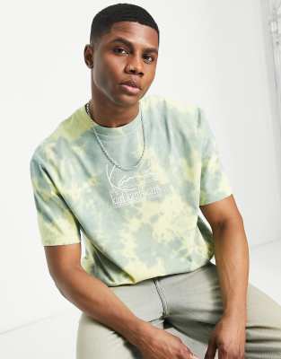 Karl Kani signature t-shirt in blue tie dye 