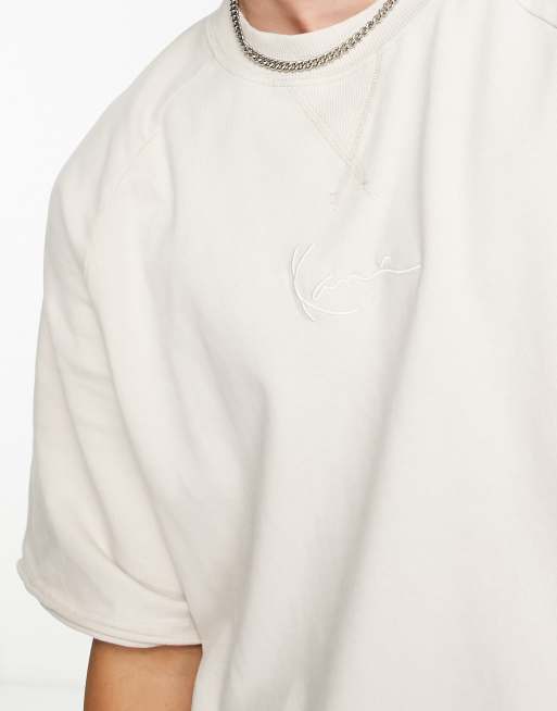 Karl Kani - Signature - Verwassen T-shirt in wit, 3 van 4