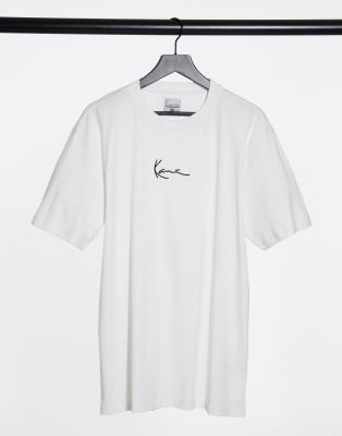 Karl Kani – Signature – Weißes T-Shirt mit kleinem Logo