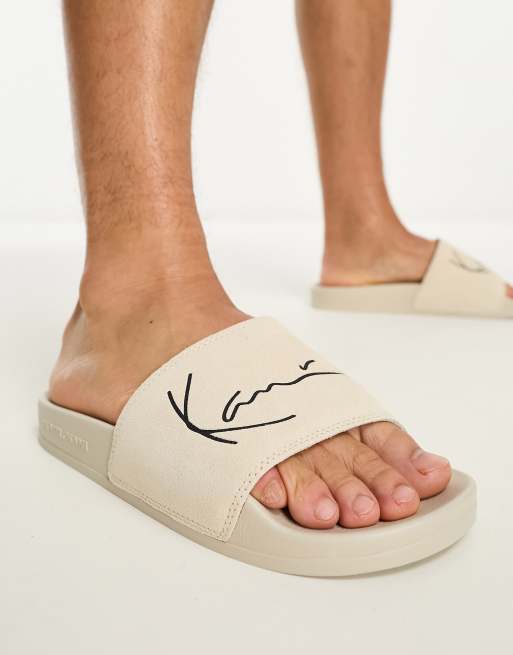 Karl Kani - Sliders premium da piscina bianco sporco