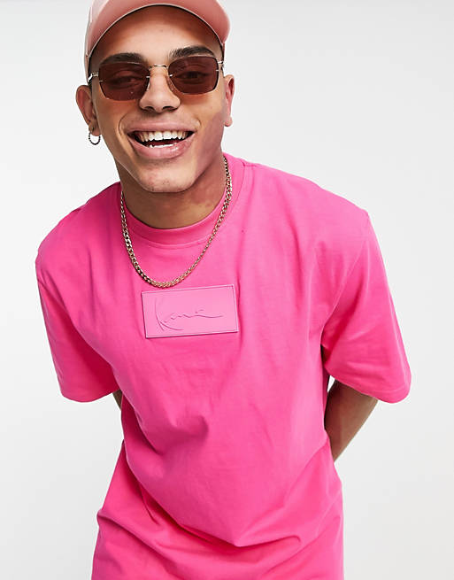 Karl Kani small signature box t-shirt in pink