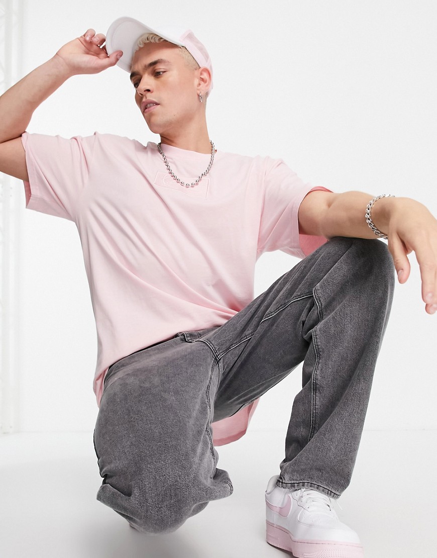 Karl Kani small signature box washed t-shirt in rose-Pink