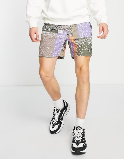Karl Kani small signature co-ord shorts in patchwork paisley