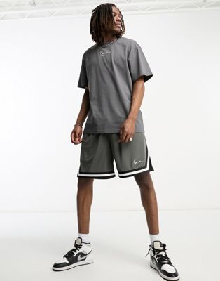 Karl Kani small signature essential mesh shorts in dark grey - ASOS Price Checker
