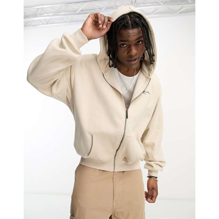 Karl Kani small signature essential zip through hoodie in light