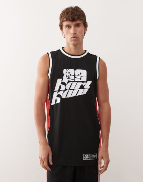 Karl Kani - Sort basketball-trøje med signaturprint - view 1