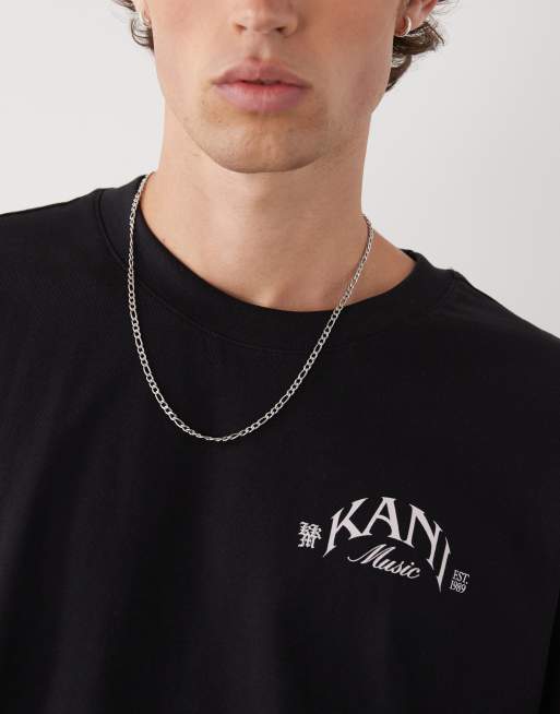 Karl Kani - Sort oversized T-shirt med palmeprint på brystet og ryggen, 5 af 5