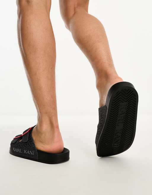 KARL KANI◆メンズ レザーサンダル Street Slide PRM [black] Karl Kani Street Slide PRM schwarz (KKSLDSM000021) kaufen