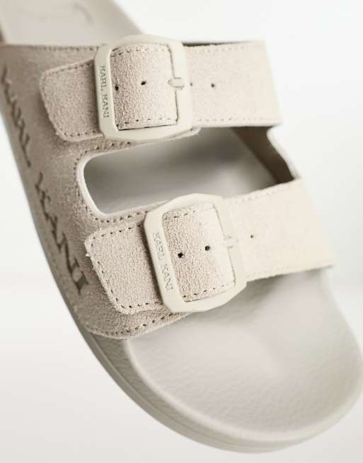KARL KANI◆メンズ レザーサンダル Street Slide PRM [beige] KARL KANI◇メンズ レザーサンダル Street Slide PRM [beige
