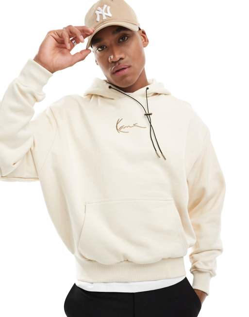 Karl Kani - Sweat à capuche épais à petit logo signature - Crème