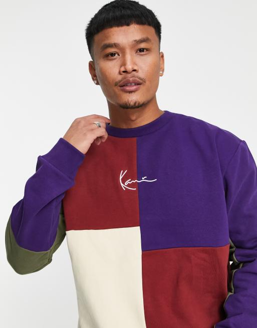 Karl Kani Sweat effet color block à logo emblématique Multicolore