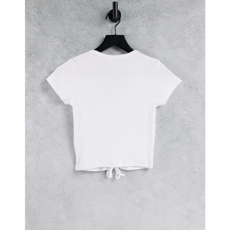 Top T-shirt e Canotte Karl Kani - T-shirt corta a coste con laccio e dettaglio logo sul davanti