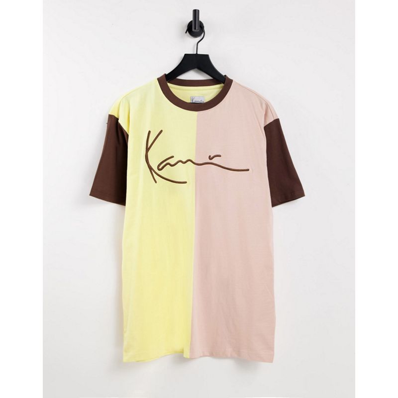 Uomo T-shirt e Canotte Karl Kani - T-shirt in color block multicolore con firma
