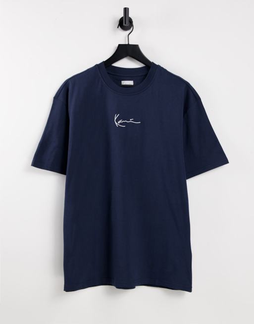 Karl Kani – T-Shirt in Marineblau mit Schriftzug-Logo