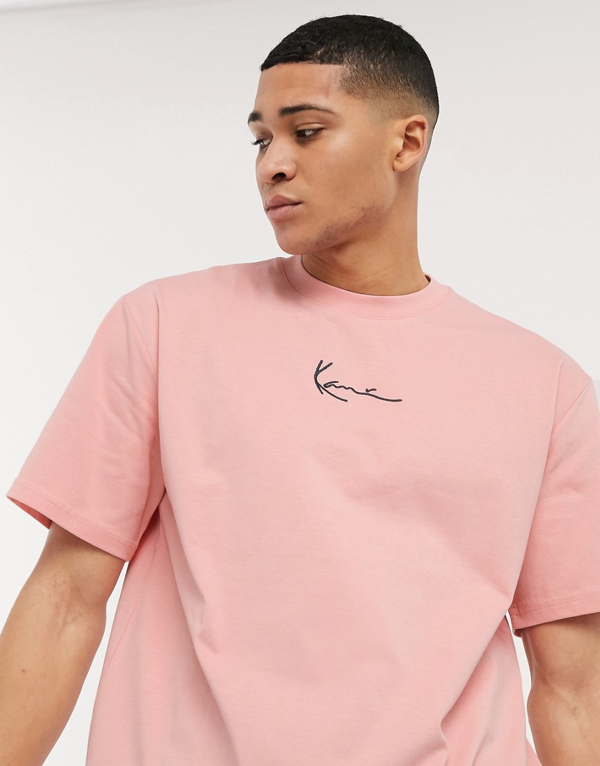 Karl Kani - T-shirt met logo in roze