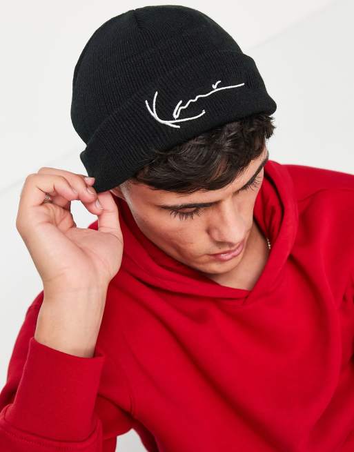 Karl Kani - Vissersbeanie met signatuur in zwart
