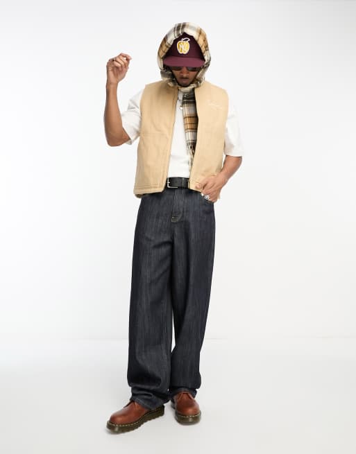 Karl Kani – Weste mit Logoschriftzug in Beige, Kombiteil, 4 von 4
