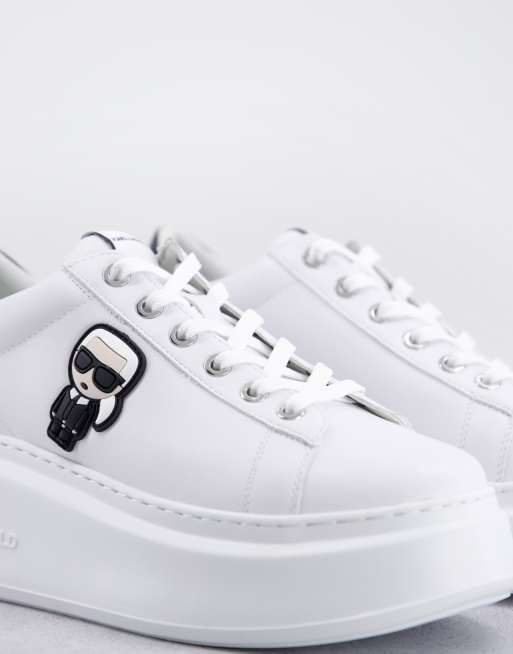 Karl Lagerfeld Anakapri Baskets en cuir à semelle plateforme