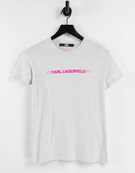 Karl Lagerfeld Athleisure logo t-shirt in grey
