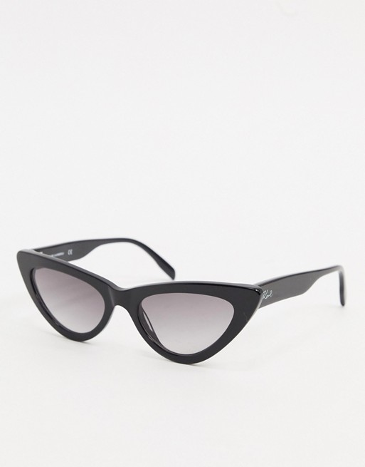 Karl Lagerfeld cat eye sunglasses in black