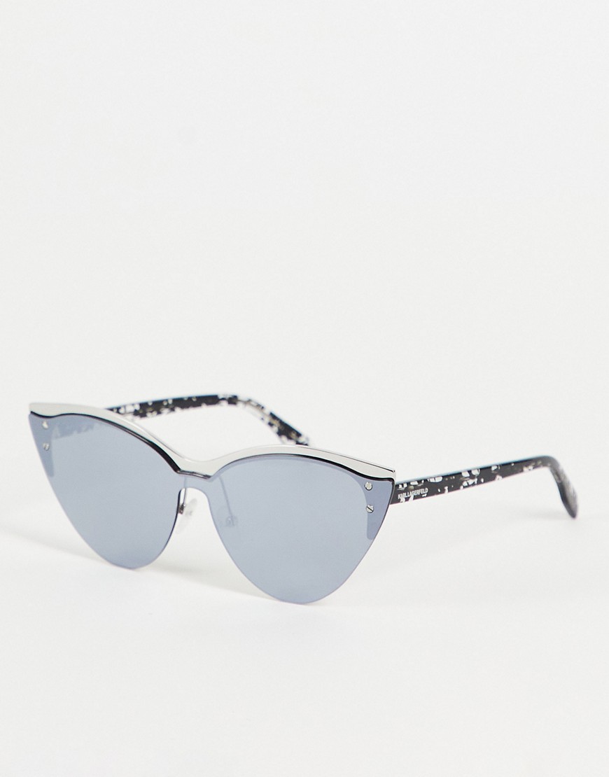 Karl Lagerfeld cat eye sunglasses in silver