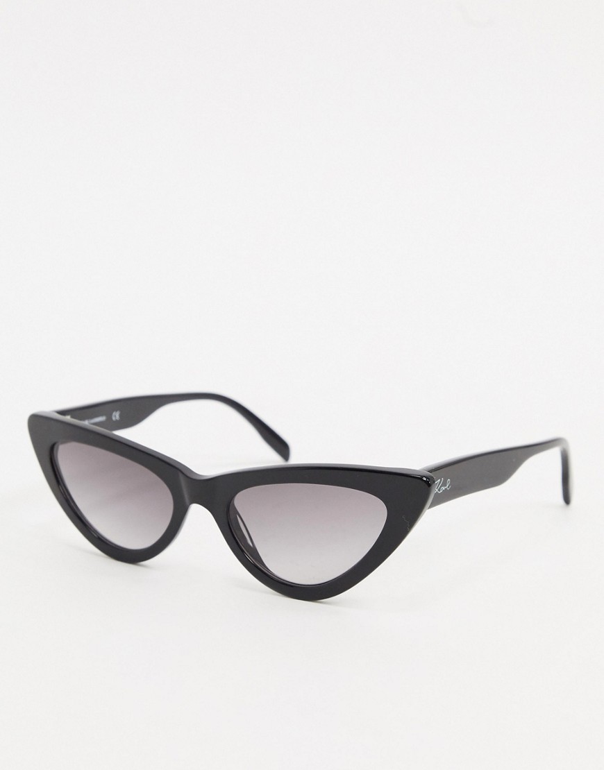Karl Lagerfeld - Cat eye-zonnebril in zwart