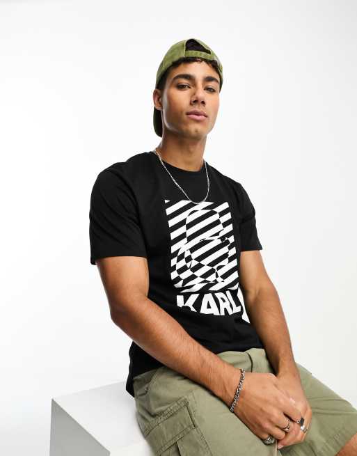 Karl Lagerfeld graphic T-shirt in black | ASOS