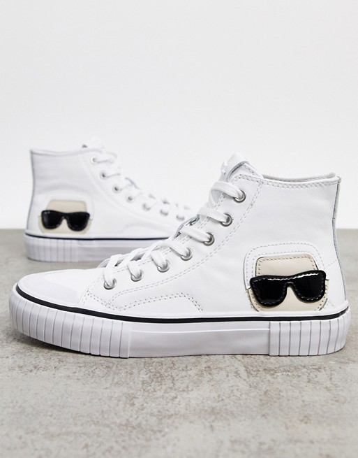 Karl Lagerfeld high top karl trainers in white