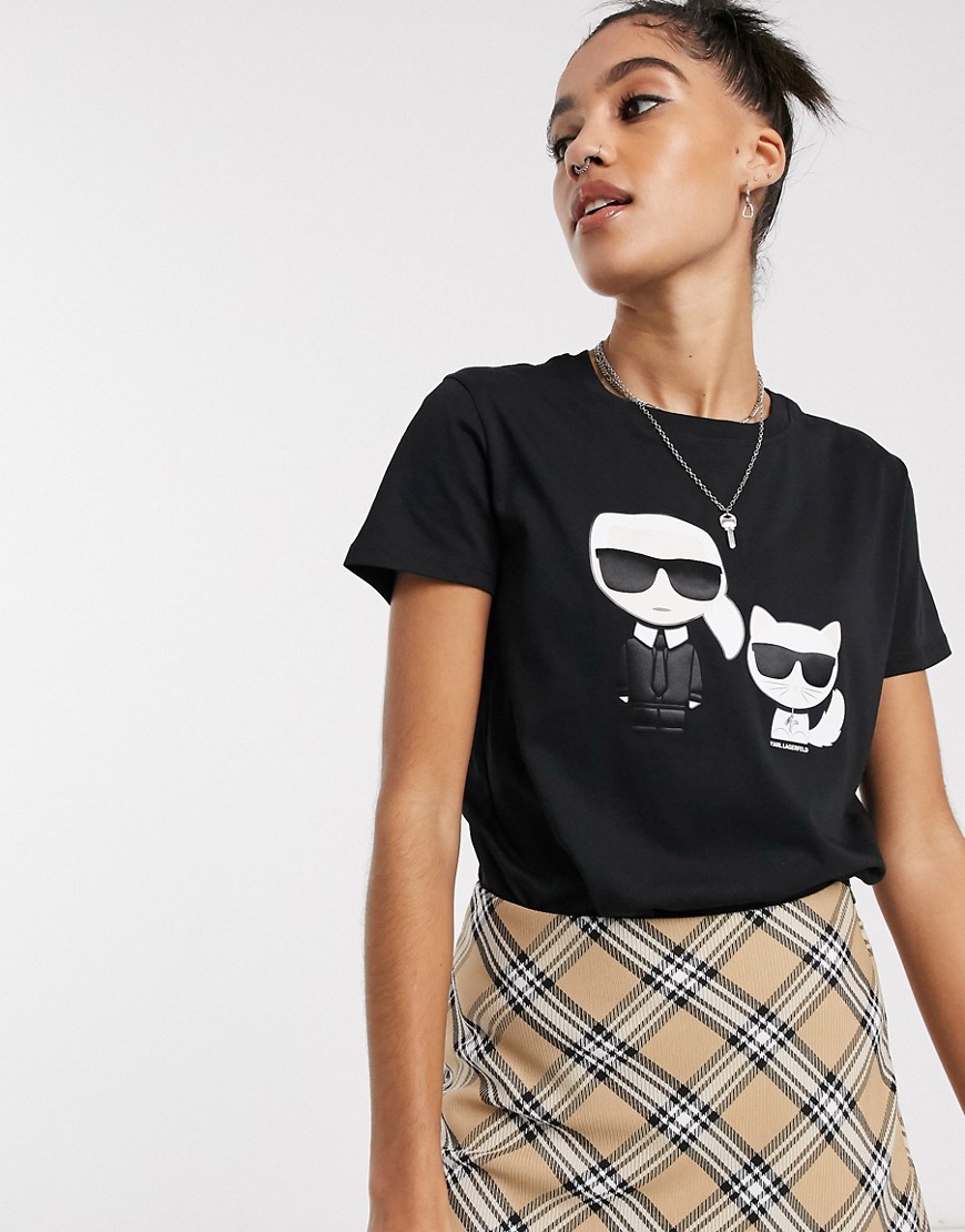 Karl Lagerfeld – Iconik karl & choupette – T-shirt-Svart