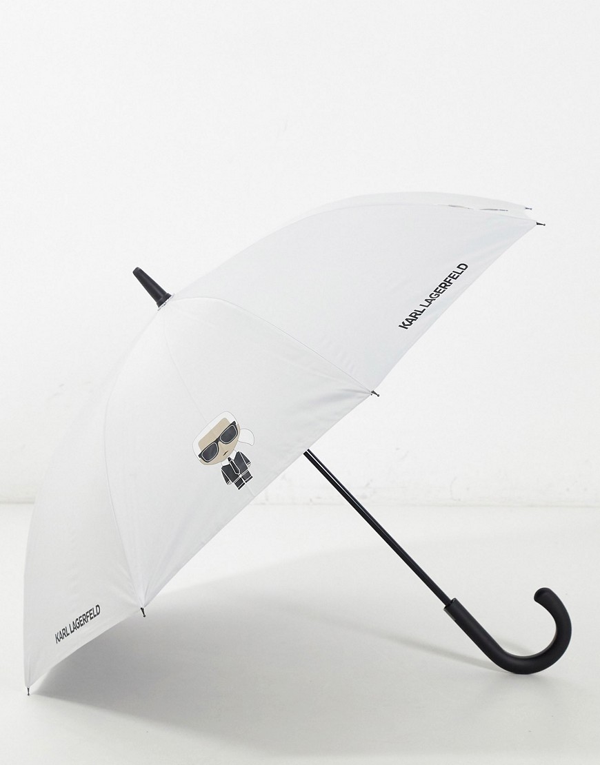 Karl Lagerfeld k/ikonik umbrella in white