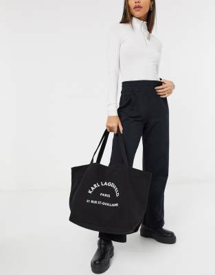 karl lagerfeld canvas tote bag