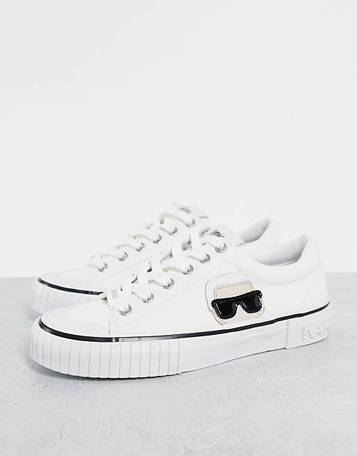 Karl Lagerfeld Kampus trainers in white canvas