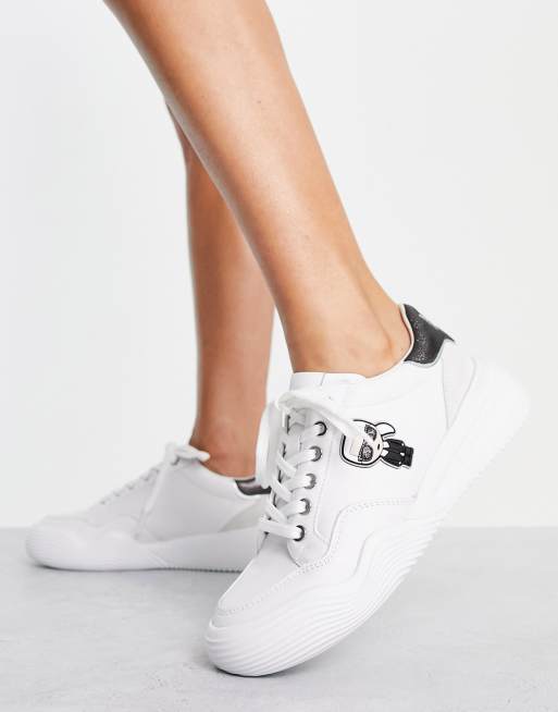 Karl Lagerfeld - Kapri Run Ikonic Lo - Leren sneakers met veters in wit