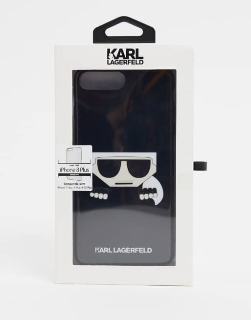 Karl Lagerfeld Karl Graphic Logo Iphone 8 Case In Black Asos