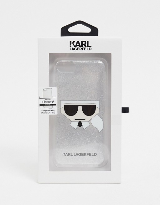 Karl Lagerfeld Karl graphic logo iphone 8 case in grey
