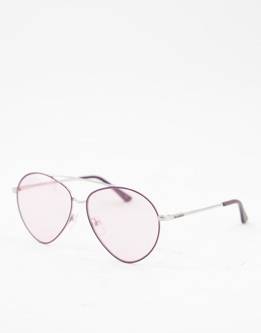 Karl Lagerfeld KL275S aviator style sunglasses-Pink