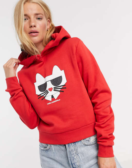 karl lagerfeld red hoodie