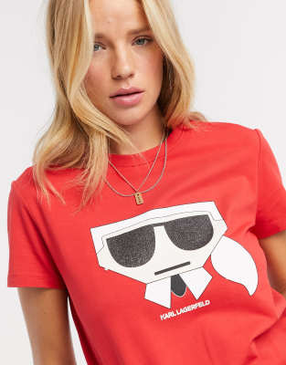 karl lagerfeld red t shirt