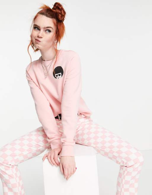 Karl Lagerfeld Kocktail sweatshirt in bubblegum pink | ASOS