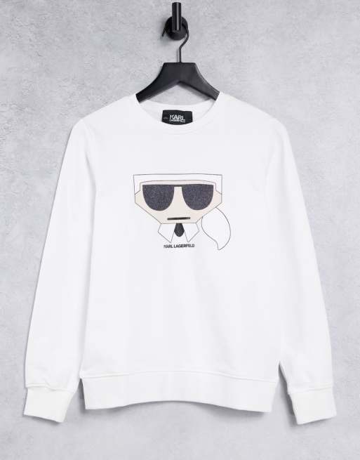 Karl Lagerfeld Kocktail Sweatshirt in white