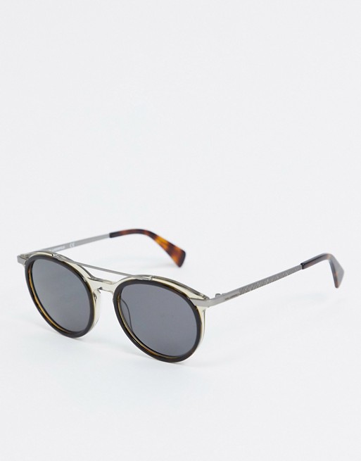 Karl Lagerfeld Kreative round sunglasses in black