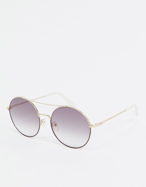 Karl Lagerfeld Kreative round sunglasses in gold