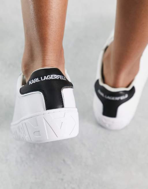 Karl Lagerfeld Kupsole III lo sneakers in white leather ASOS